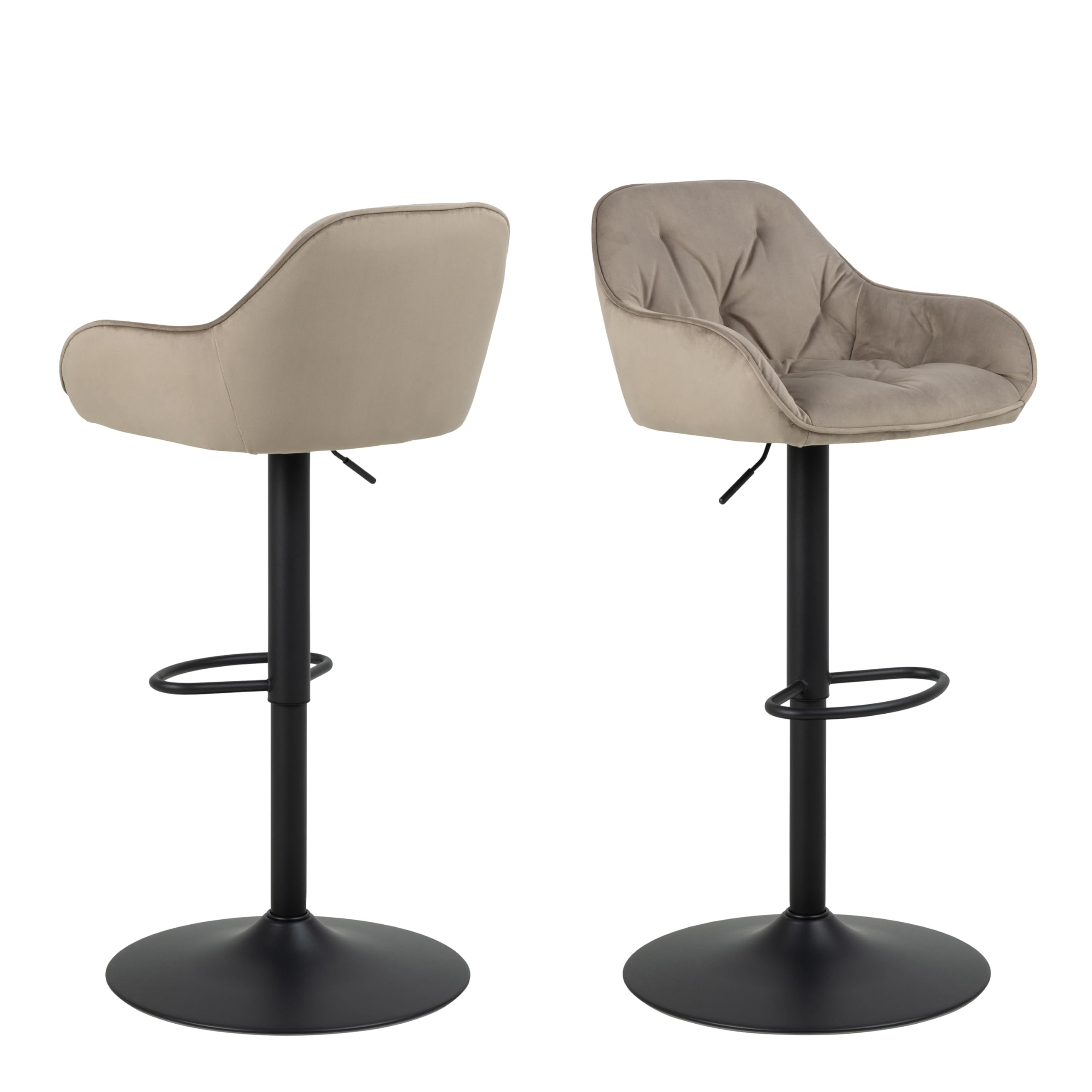 Furniture To Go |Brooke Swivel Bar Stool with Height Adjustable Function in Beige.