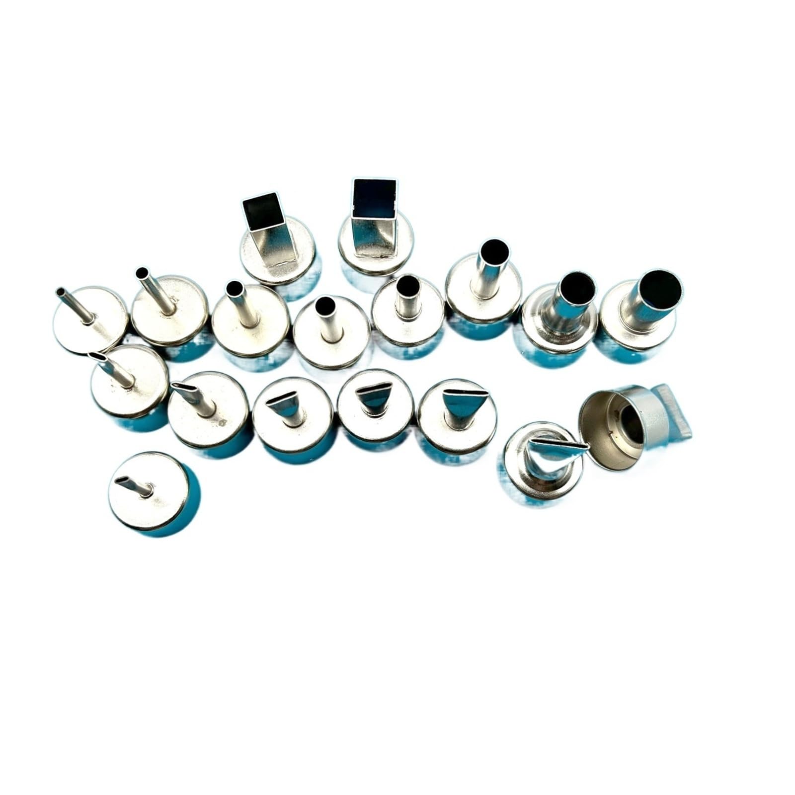 18PCS Universal 858 Serie Heißluft Pistole Düse, Kompatibel for ATTEN Löten Station 858D + 8586 Schweißen Flache/runde/Quadratische Düsen