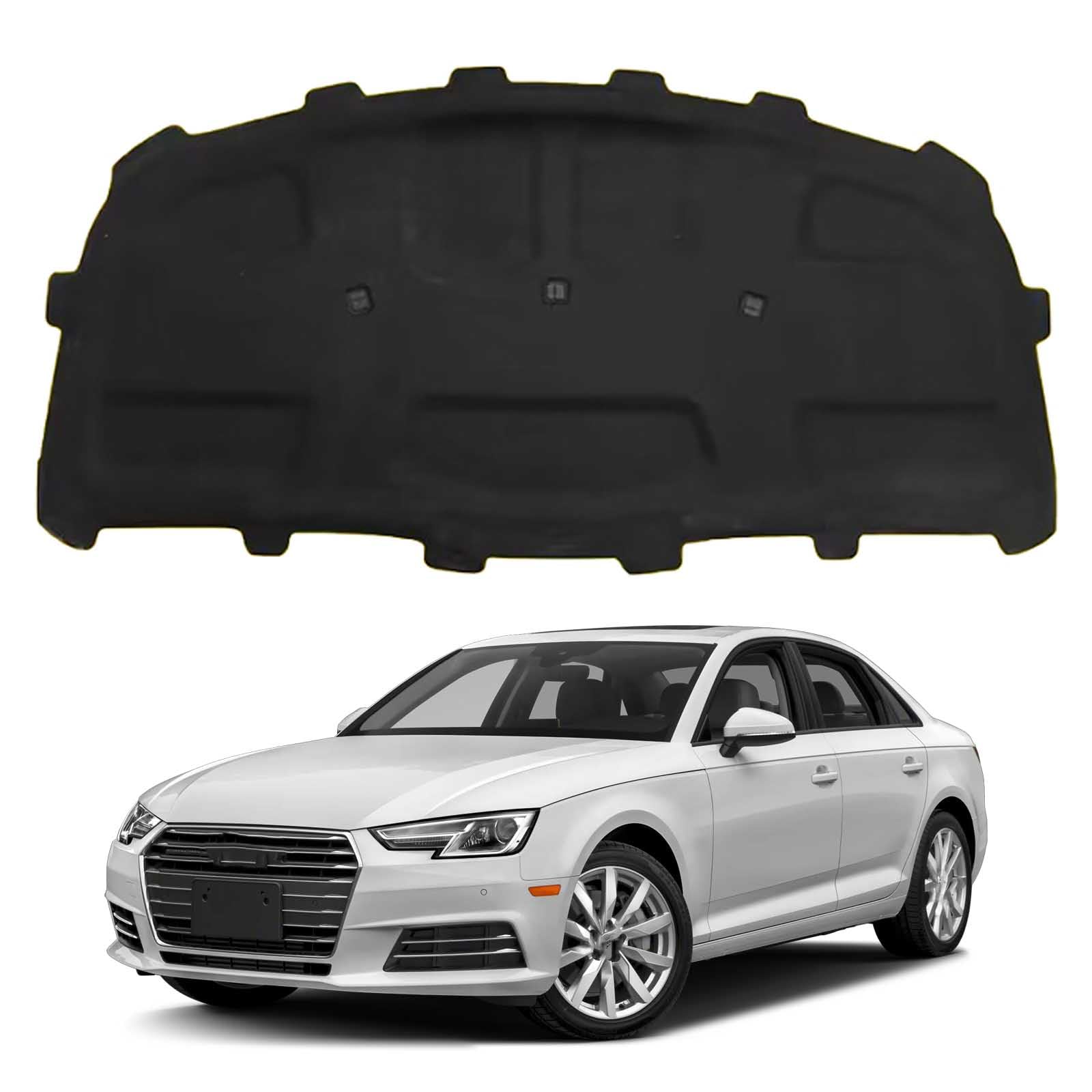 Bouclier thermique capot Audi A4 B9 résolvant les bruits de moteur usé