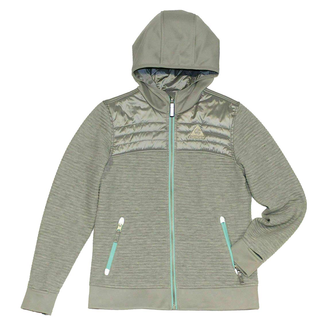 GerryBoys Hoodie Reflective Trim Knit Shell and Lining Full Zip Ribbed Boys Jacket with Hood