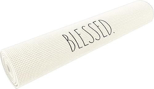 Rae Dunn Tapete de yoga Tapete de espuma de alta densidad para ejercicio y fitness para entrenamiento o estiramientos Agarre antideslizante de