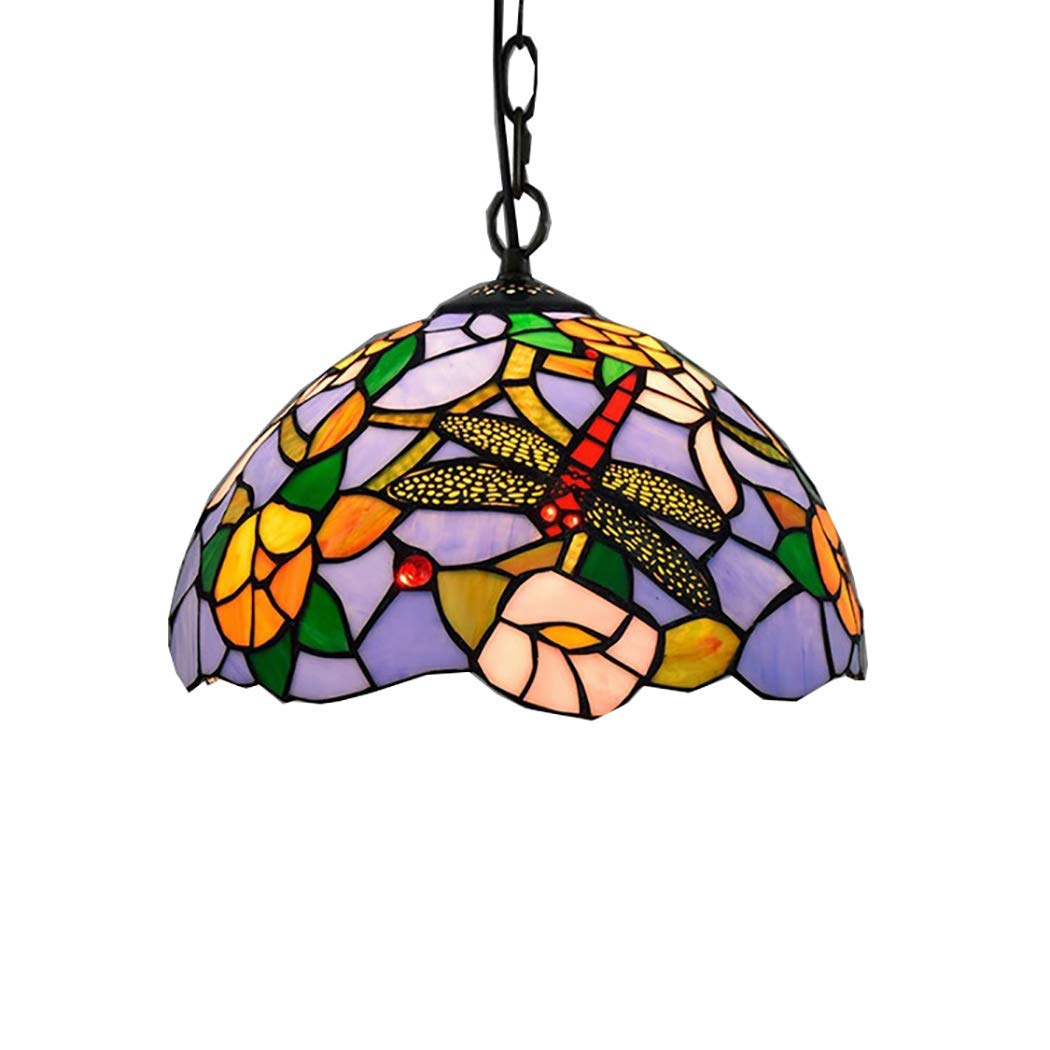 YNIYUJKL Retro Ceiling Lighttiffany-Style Chandelier Handmade Stained Glass Butterfly Ceiling Lamp Chandelier