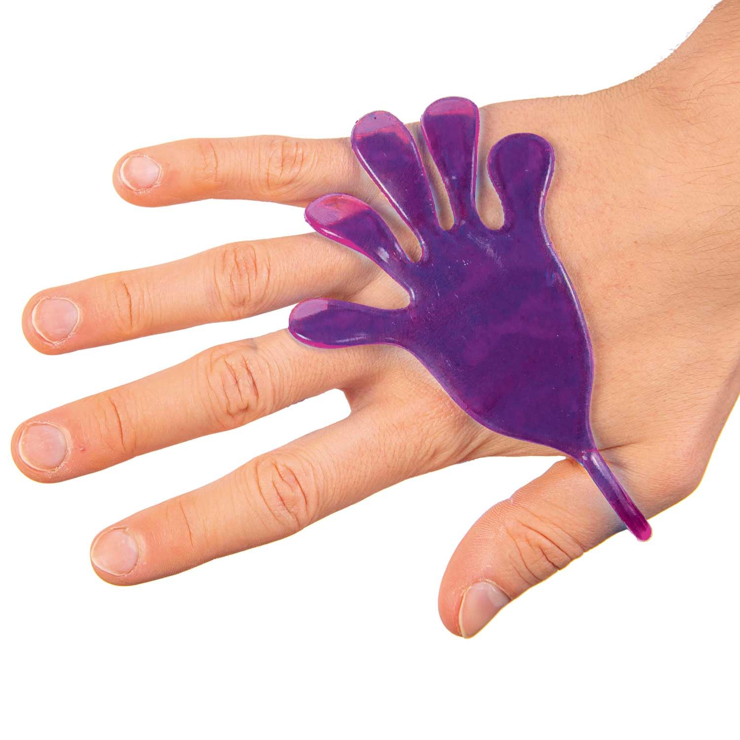 CRAZE MAGIC SLIME, Sticky Hand 12er Pack - Klatschhand für Kinder XXL, 12x Glibber Klebehände in Schleim Kinder mit Groff und Glitzer, Super klebrig und dehnbar