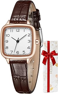 Ladies Watches Minimalist Analogue - Elegant Classic Women Wrist Watch Leather Strap for Ladies Girls