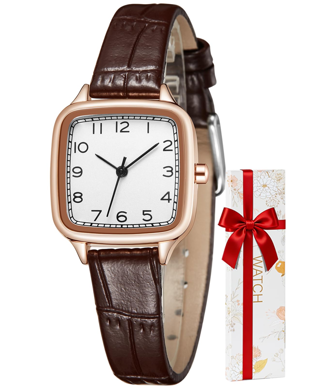 Ladies Watches Minimalist Analogue - Elegant Classic Women Wrist Watch Leather Strap for Ladies Girls