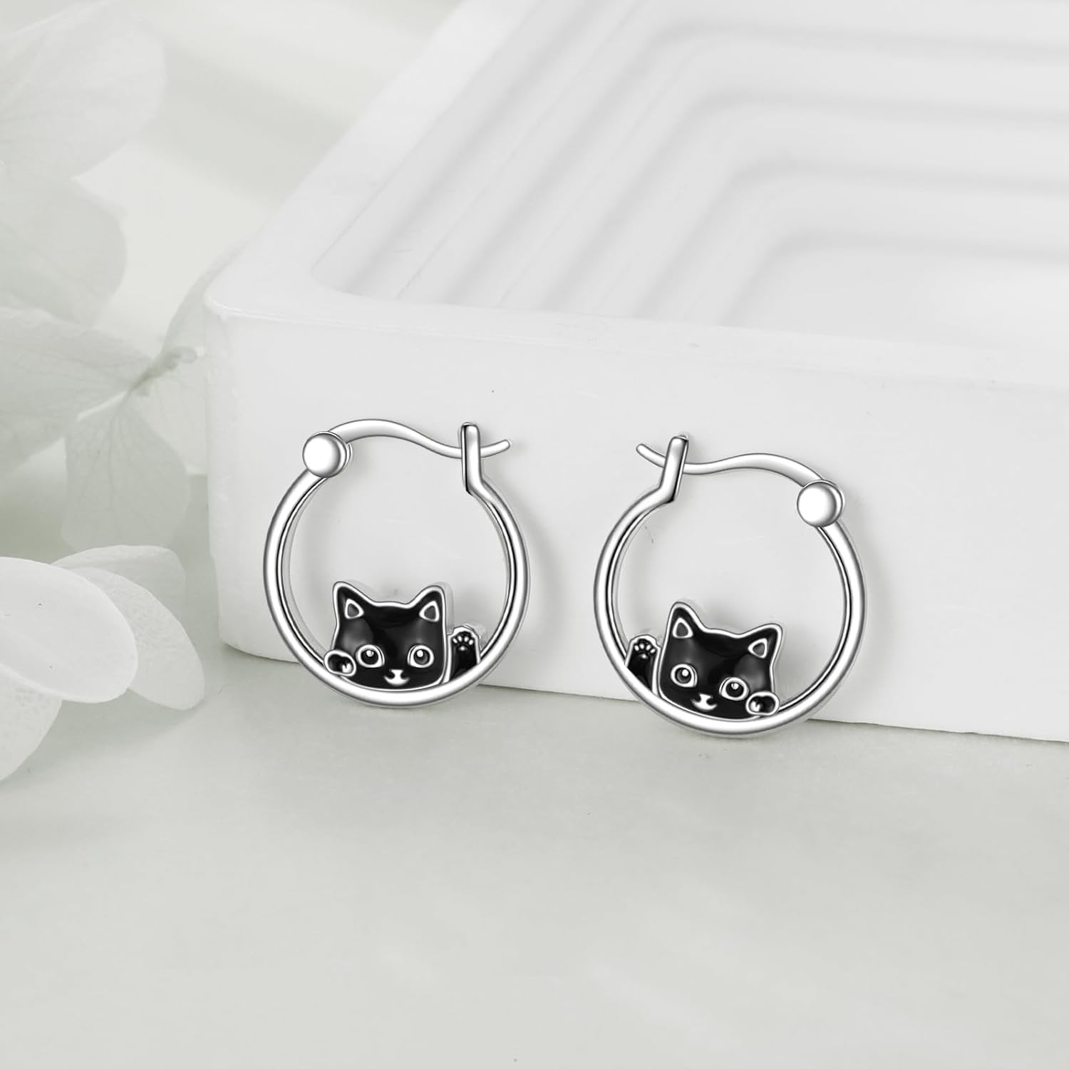 Animal Hoop Earrings Sterling Silver Cute Animal Hoop Earrings Jewelry Gifts for Women - Image 2