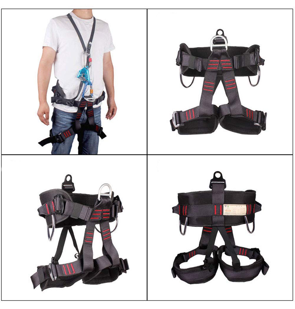 Arneses de Seguridad Anticaídas, Cinturón de Seguridad para Escalada Interior y Exterior, Arnés Anticaída Trabajo para Al Aire Libre, Construcción, Andamios, Trabajando en Altura Equipos