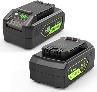 TREE.NB 24V 6.0Ah Replacement for Greenworks 24V Battery Long-Lasting Compatible with Greenworks 24 Volt Lithium Lawn Mower Battery 29842 29852 LB24A020 for Greenworks Trimmer Weed Blower (2Pack)