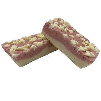 Uncle Butchs Fudge - Creamy and Smooth White Chocolate Rasberry Cheesecake Fudge - Delicious and Decadent Handcrafted Fudge 16 oz