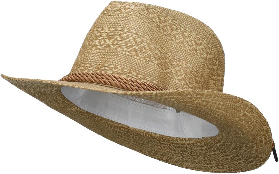 Men's Mix Braid Large Brim Fedora