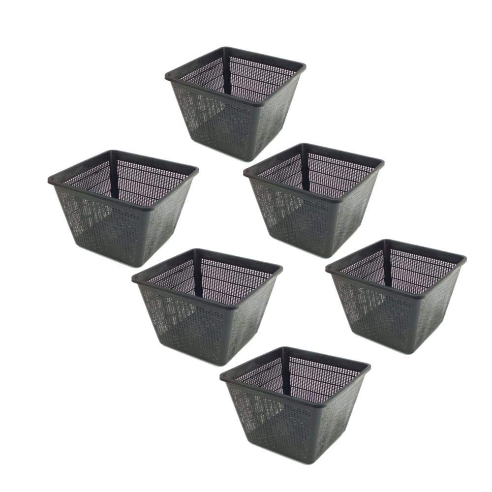 Pisces Pond Square Plant Basket 28 x 28 x 18cm - 6 Pack of Pond Planting Pot