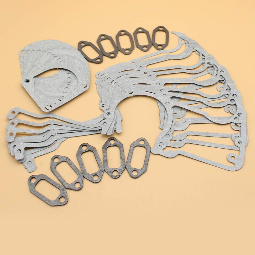 Kit guarnizioni di Scarico del silenziatore del Cilindro del Carter Compatibile con Husqvarna 61 66266268272 XP Pezzi di Ricambio del Motore della Motosega