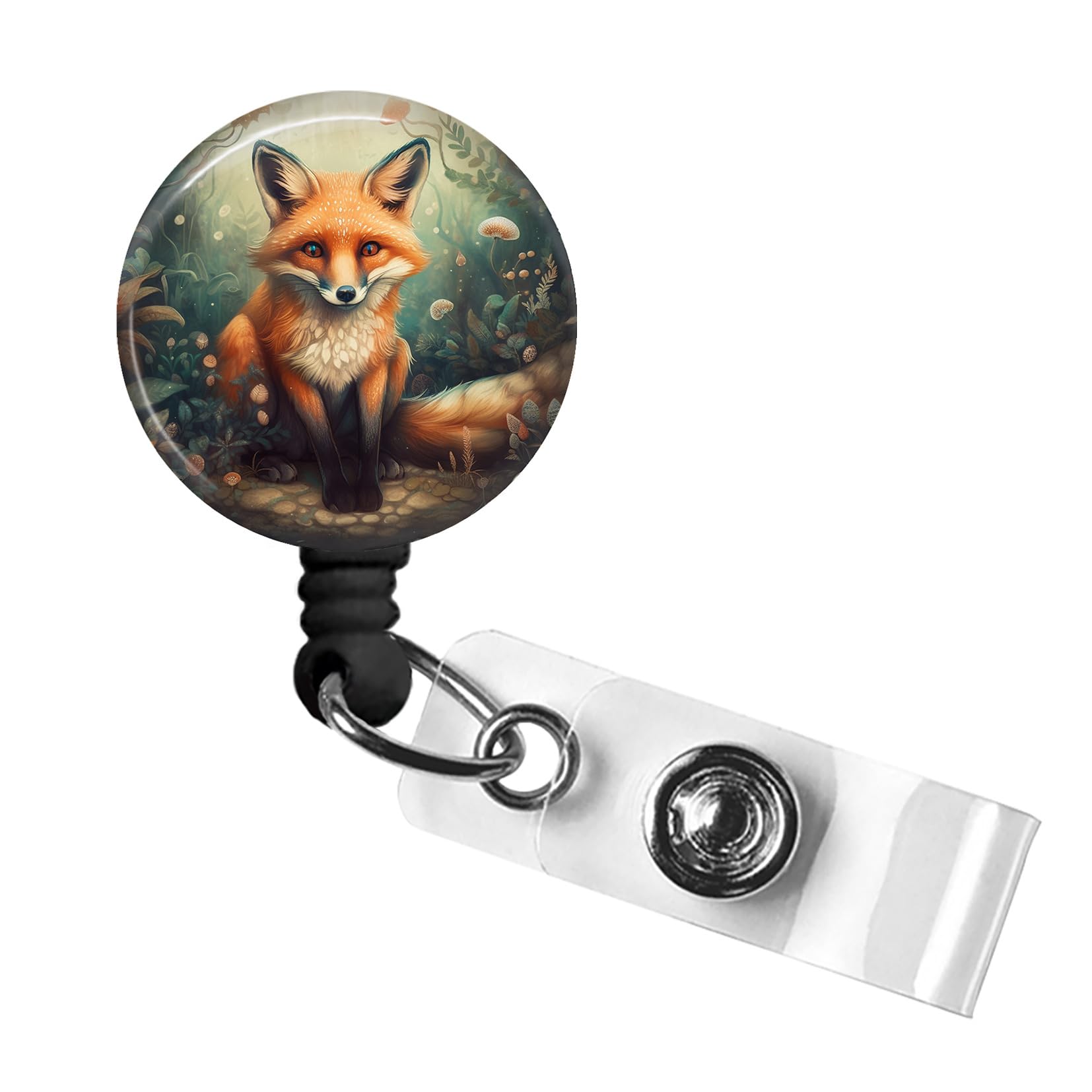 Retractable Name Card Badge Holder with Alligator Clip, Medical MD RN Nurse Badge ID, Office Employee Name Badge