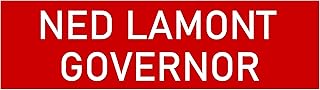 Ned Lamont Bumper Sticker - Vote for Ned Lamont for Connecticut Governor Sticker Decal Car Sticker - Made in USA Red