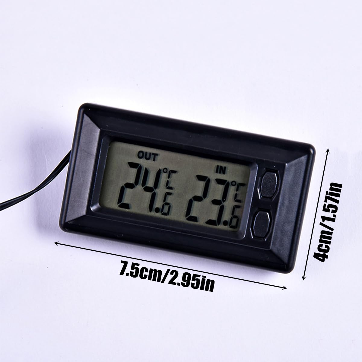 Mini Termometro Digitale Per Auto Con Display LCD Per Uso Interno Ed Esterno Dotato Di Cavo Da 1 5 Metri E Monitor Portatile