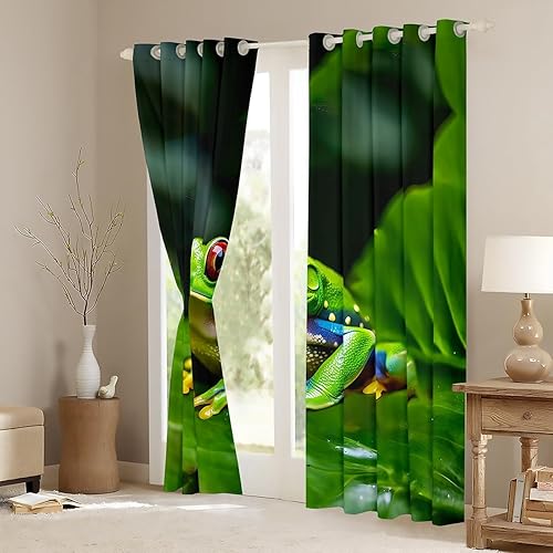 Miniatura 10 de Feelyou - Cortinas de mapache para ventana con diseño de mapache para niños y niñas en 3D con temática de animales para decoración de la habitación