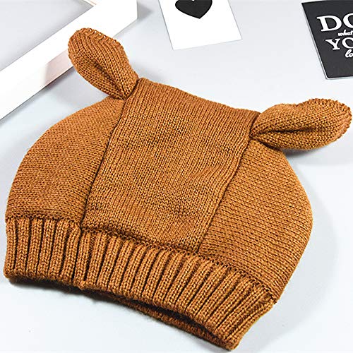 Xyx Toddlers Baby Girls And Boys Fleece Lined Crochet Earflap Hats Newborn Kids Cute Beanie Cap Winter Soft Warm Knit Caps (Click A Hat - Brown) #TOP4