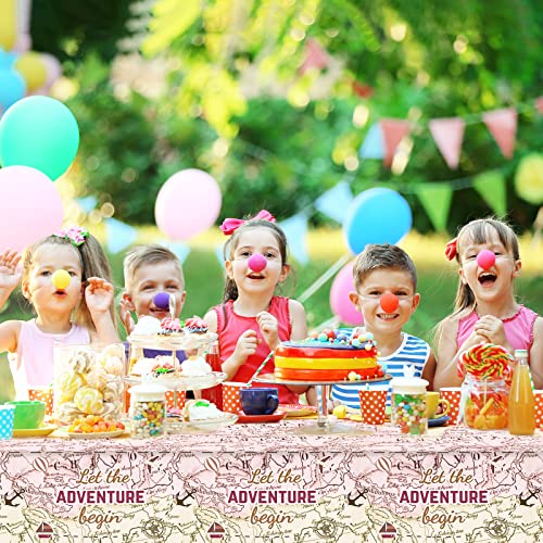 Image of 3 PCS Adventure World Awaits Party Decorations for Graduation Exploring Travel Tablecloths Plastic Disposable Bon Voyage Party Table Covers for Retirement Birthday Adventure Party Supplies Favors