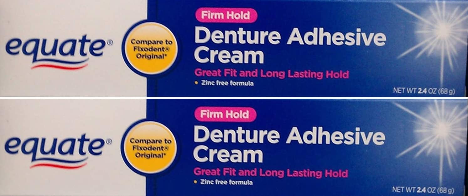 Equate Denture Adhesive Cream TWOPACK (2x2.4oz=4.8oz) Buy Online at Best Price in KSA Souq
