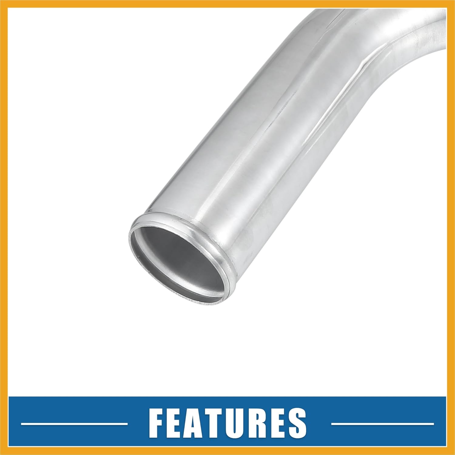 Universal 90 Degree L Shape Bend Elbow Intercooler Pipe Air Intake Tube 2.5" OD 63mm OD 500mm 19.69" Length Intercooler Pipe Aluminum Alloy Replacement