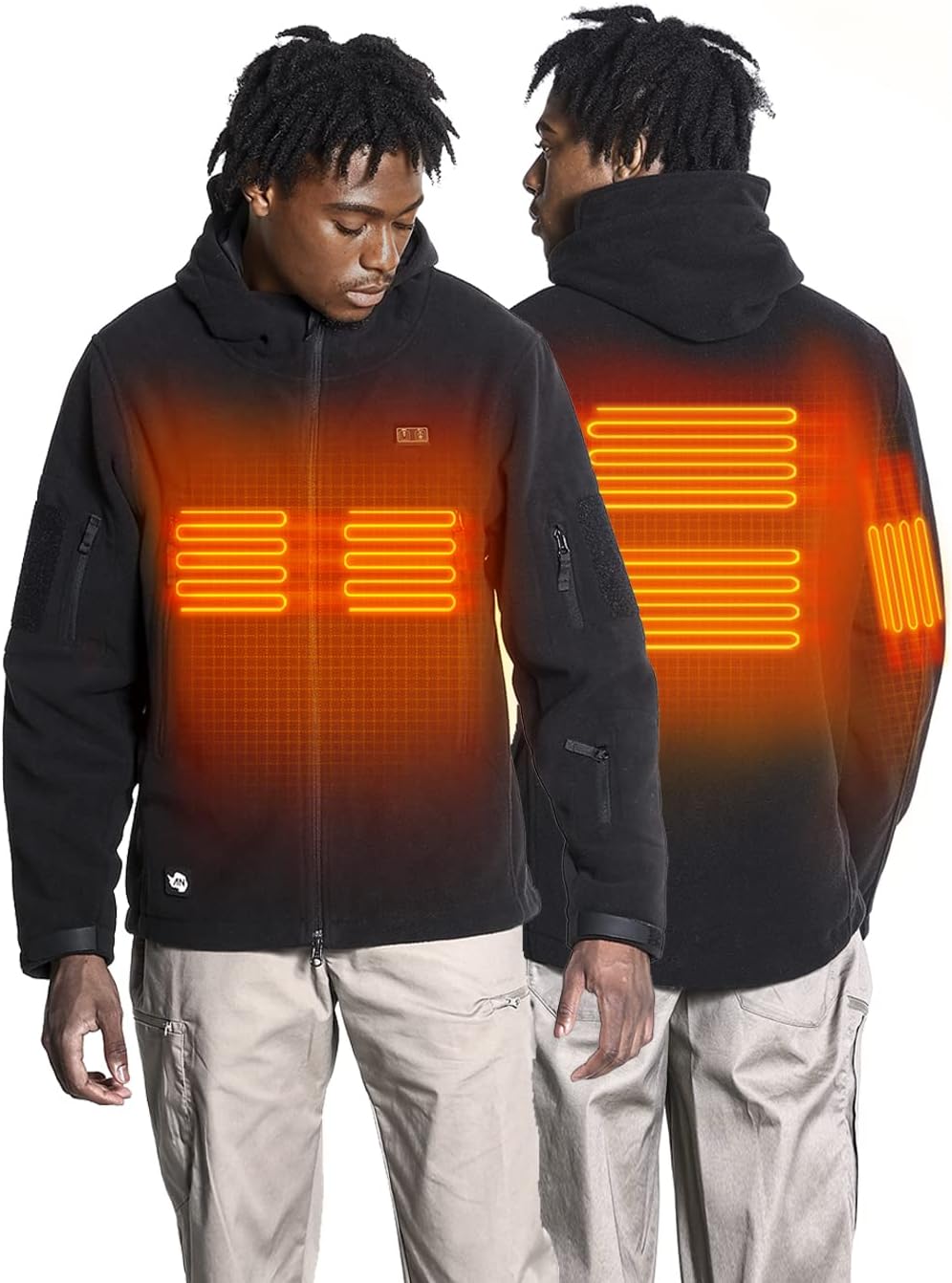 ANTARCTICA GEAR Heated Jacket with 12V 16000mAh Battery Pack, Polar Fleece Coat for Men Women, Fit Zip Hood Winter Jacket - Image 3