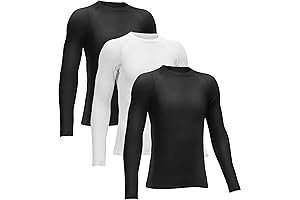 4-pack Boys Thermal Shirts for Kids Cold Gear Athletic Undershirts Compression Base Layer