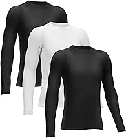 Rolimaka Boys Compression Leggings 3/4 Pack - Youth Athletic Tights Base Layer for Football, Basketball, Skiing & Sports