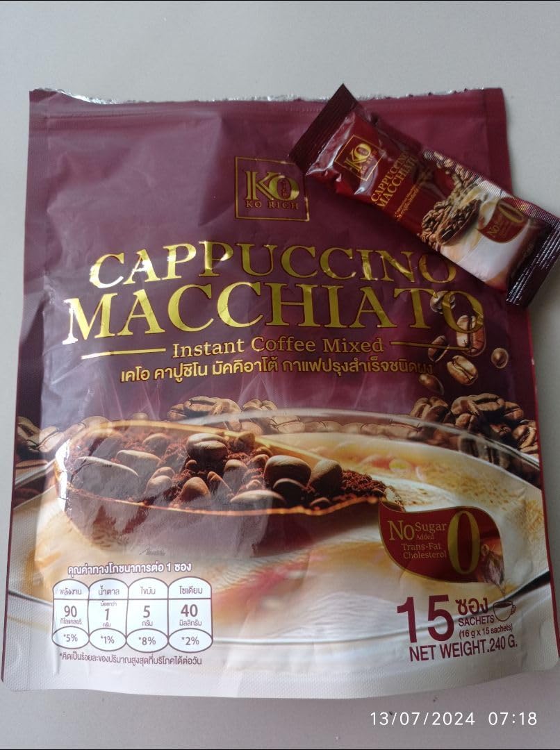 Roasted Snack Delicious Mellow Intense KORichCoffee Instant Coffee Mix Healthy Vegan Snack Arabica 150 grams (10 Sachets) (of 5) By Beautygoodshop [Get Free For You Beauty Gifts] image 3