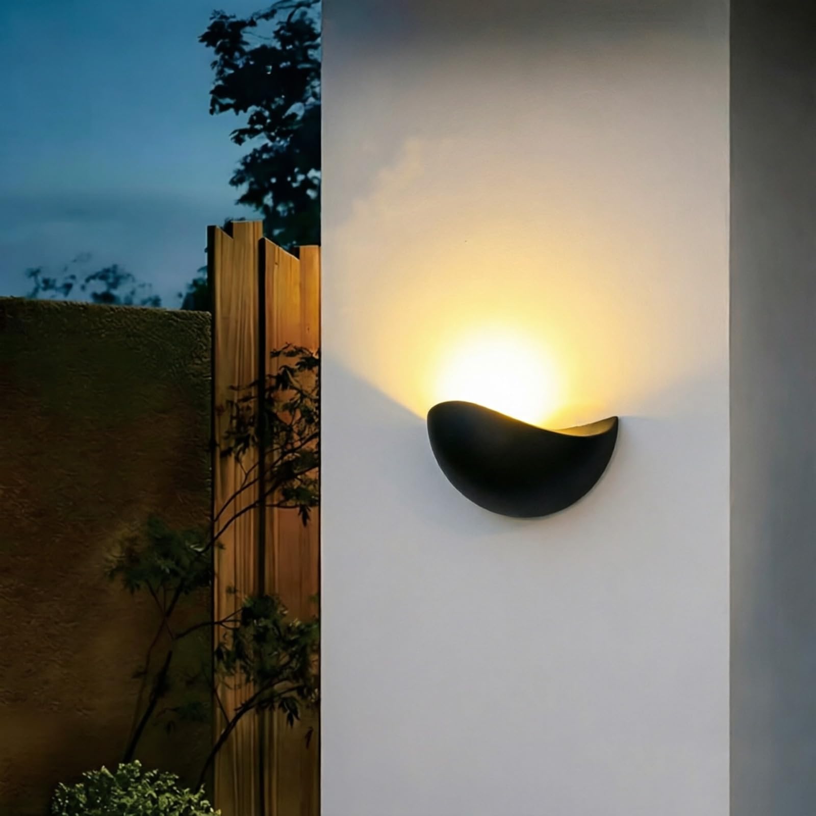 SDUYTDG Modern Outdoor Wall Lights 5W LED Exterior Wall Sconces Light Fixtures, 3000K Black Aluminum Porch Lamp IP65 Waterproof for Garage Patio Entryway