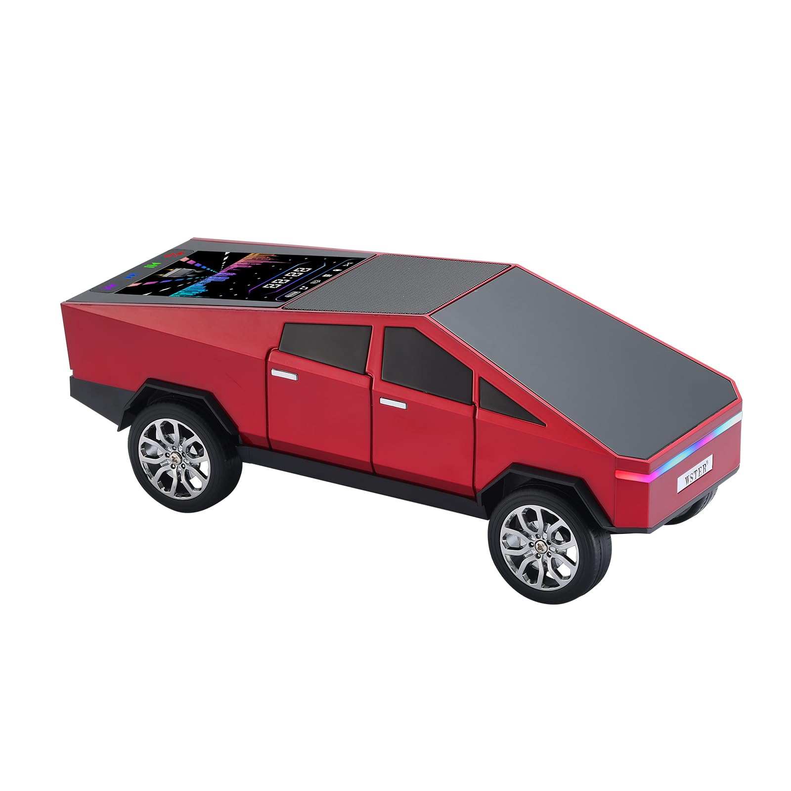 WS-580 Futuristic Pickup Truck Bluetooth Replica Speaker with LED Display Screen TWS FM USB TF LED Headlights Mic