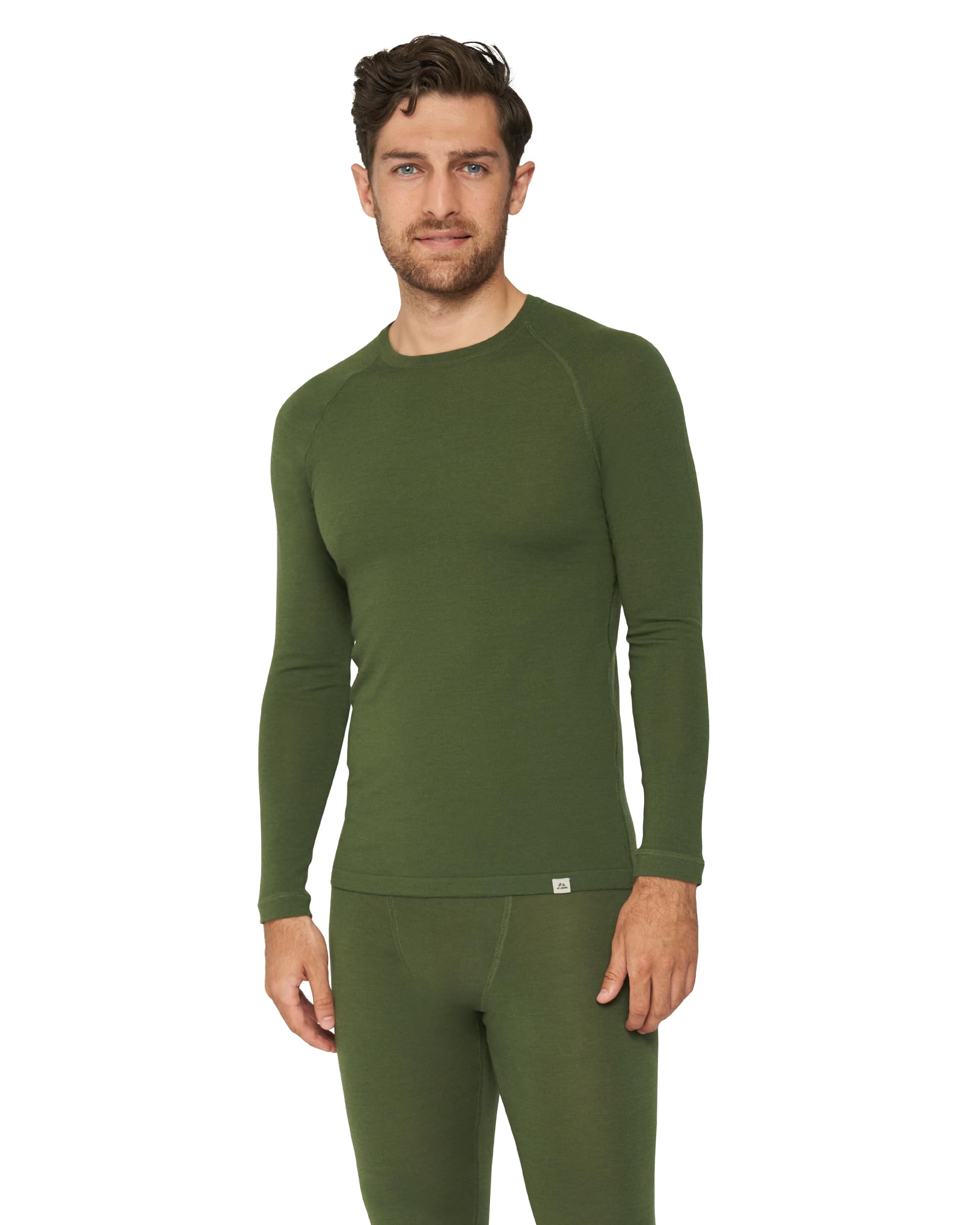DANISH ENDURANCE Maglia Termica Uomo in Lana Merino, Manica Lunga, Intimo Termico per Sci, Trekking, Escursionismo con o Senza Chiusura Zip