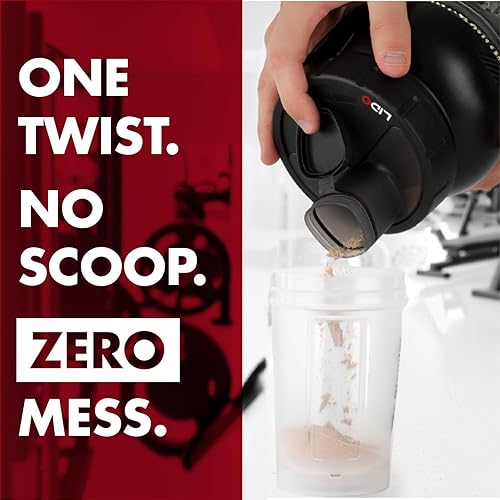 Miniatura 6 de MYLIDO Dispensador de proteínas, embudo de suplemento dispensador de polvo, tamaño universal, se adapta a todas las marcas, antes y después del