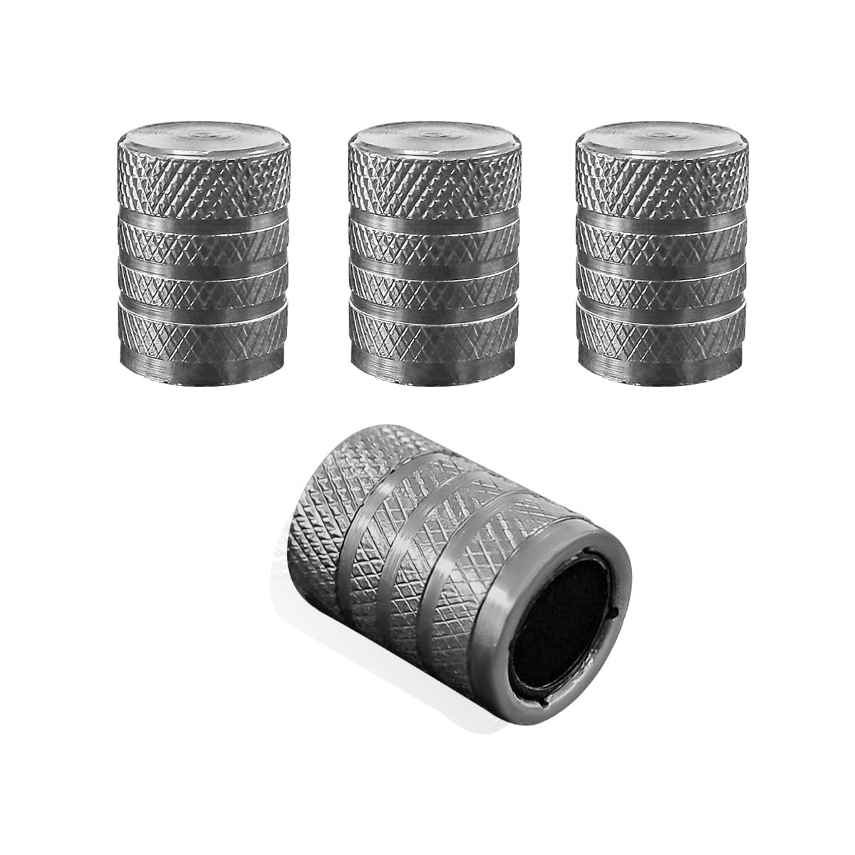 povtii 4 PCS Car Tire Valve Stem Caps Aluminum Anti Corrosion Tire Air Caps with with Plastic Seal