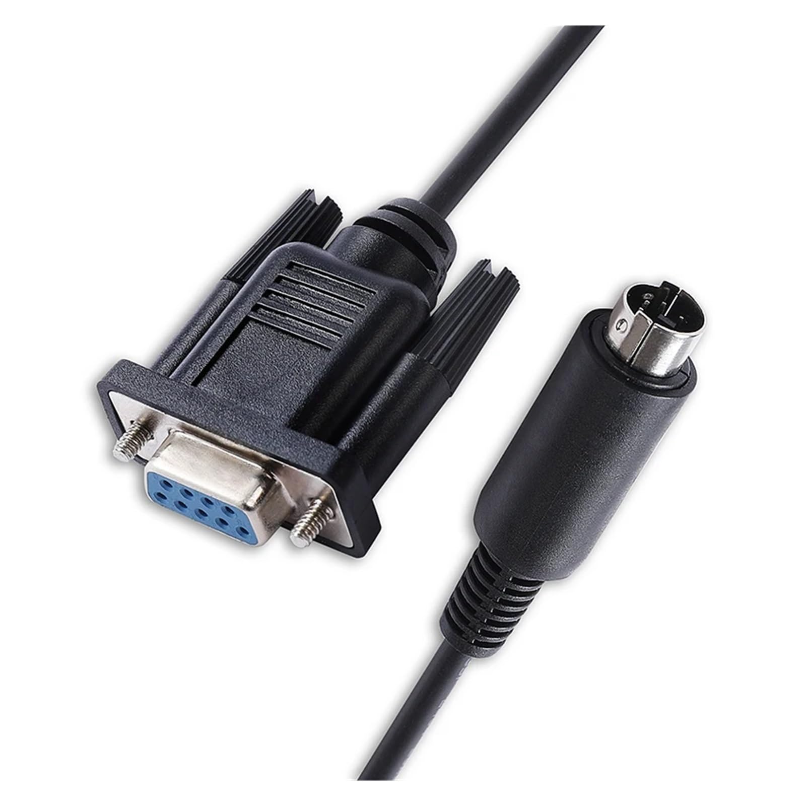 Q Series PLC Programming Cable D-sub DB9 Female RS232 Serial to MI-N Din 6-pin Cable Compatible with QC30R2(2.98m)