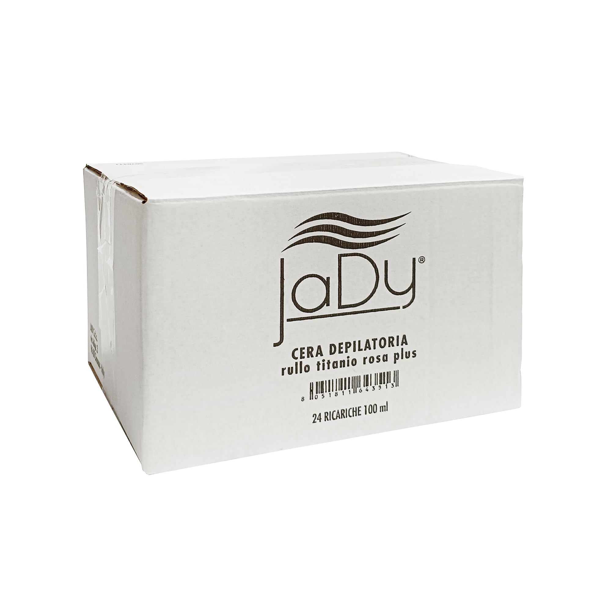 JaDy Cera Depilatoria Roll On Titanio Rosa 100 ml – Pack 24 Cartuchos – Cera Profesional para Depilación con Bandas – Piel Sensible – Uso Estética y Peluquería