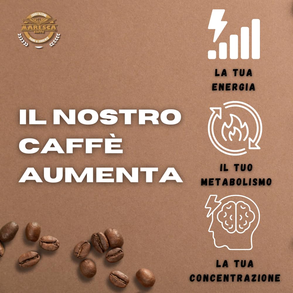 Caffè Maresca - 100% Arabica-Mischung - 1 kg Kaffeebohnen - Handgeröstet in Italien - 1 kg Packung mit Aromaschutzventil - Maresca caffe (Packung mit 2)