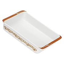 THUN, Teglia Rettangolare in Porcellana, Versione Grande, Linea AbbracciAMI, Maxi Teglia per la Cucina, Idea Regalo per Natale, 31.6 x 22.1 x 6.35 cm h