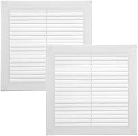 Vista 17 de Vent Systems 3 x 3 pulgadas (dimensiones de apertura) - Cubierta de ventilación de plástico blanco Soffit - Rejilla de ventilación cuadrada plana