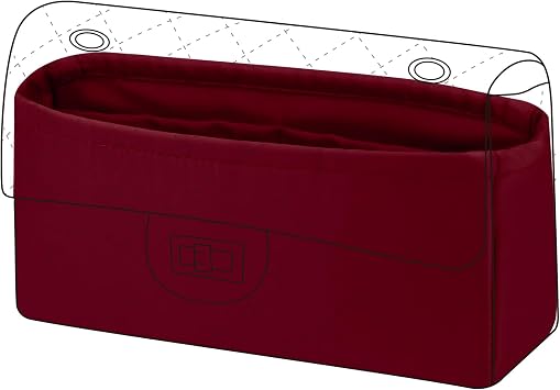 DGAZ Silk Purse Organizer Insert for Chanel 2.55 BagWine Red,Bag 24