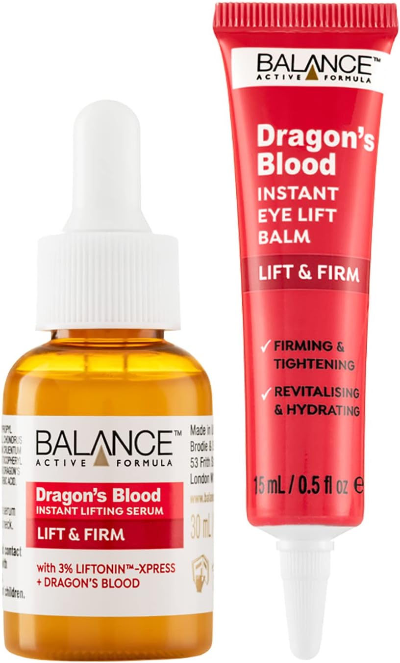 Balance Active FormulaDragon's Blood Bundle (30ML Instant Lifting Serum & 15ML Instant Eye List Balm) - Firming & Tightening. Revitalising & Hydrating. Wrinkle Smoothing