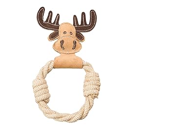 Ethical Pets Dura-Fused Leather Assorted Animal Rings Dog Toys, 11