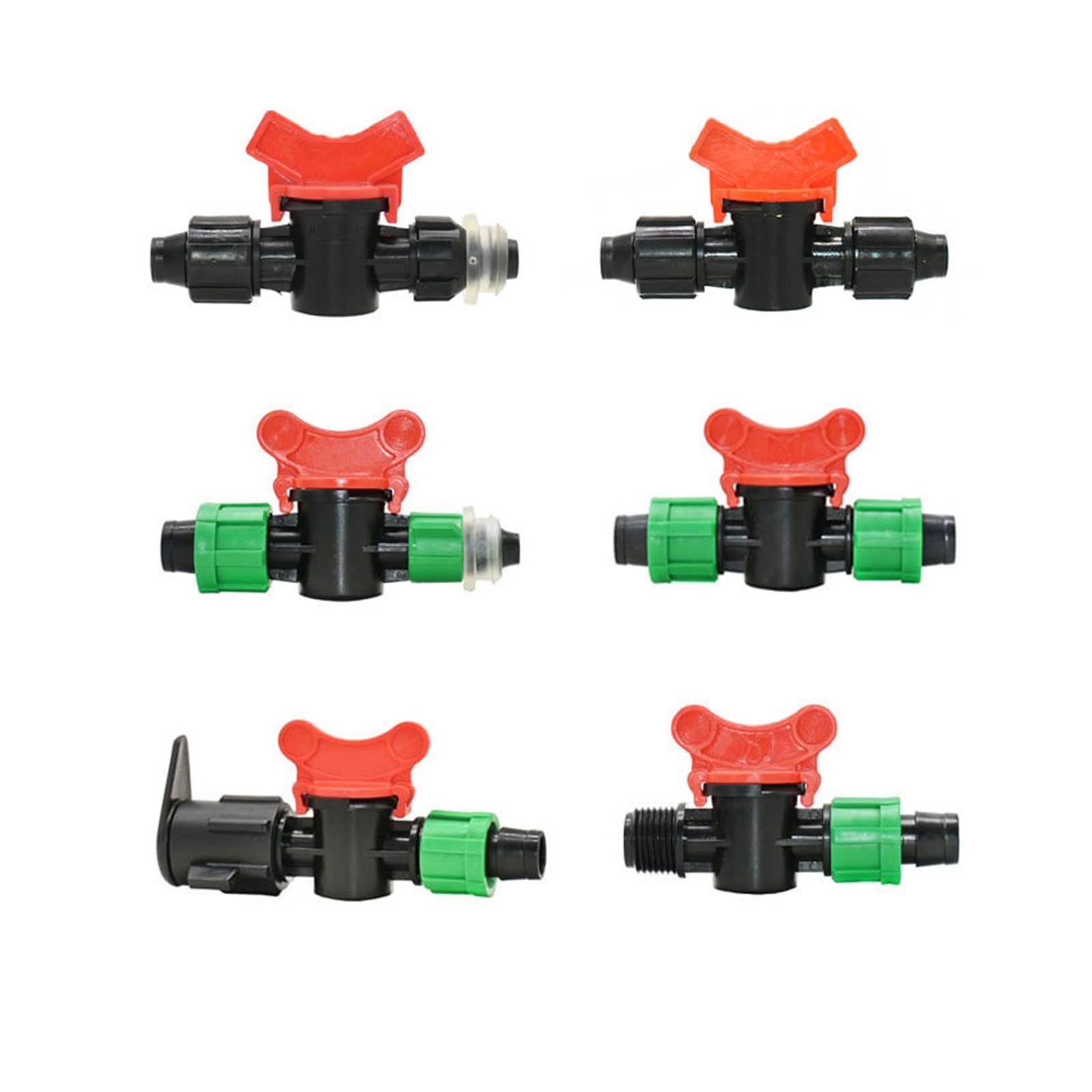 Rmzjovhow Men's One Color Drip Irrigation Fittings 20 Pieces Of 16Mm Drip Irrigation Tape Garden Tap Connector Water Valve 1/2 Inch To 16Mm Drip Irrigation Tape Valve Plumbing Fittings