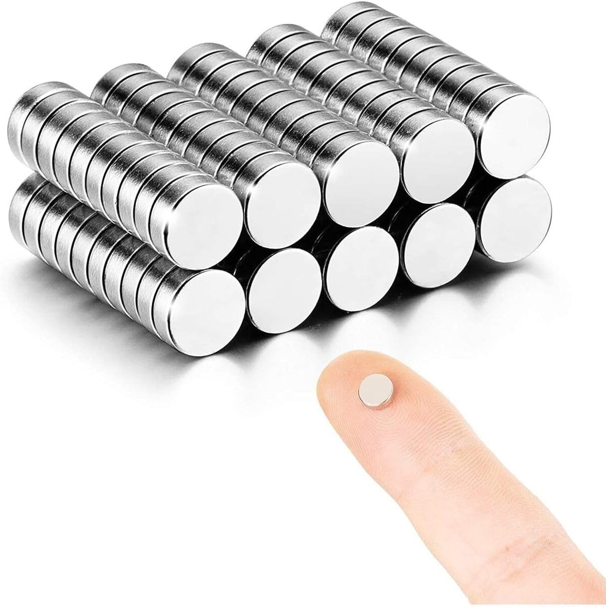 hdg 100 Adet Çap 6mm X Kalınlık 1mm Yuvarlak Süper Güçlü Neodyum Mıknatıs