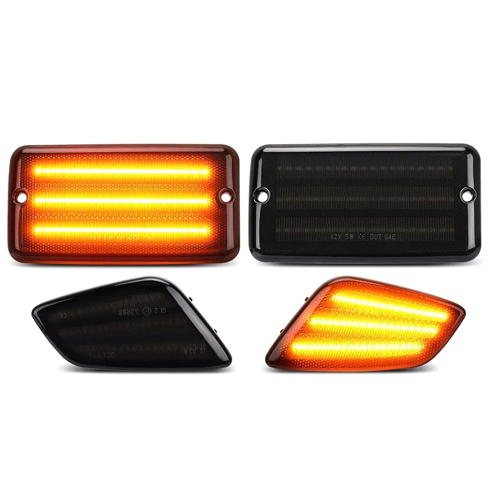 Giro Indicadoras Luz 4 Luces LED Para Coche Para Jeep Para Wrangler TJ 1997-2006, Luces De Giro Izquierda Y Derecha, Luz De Posición Lateral.
