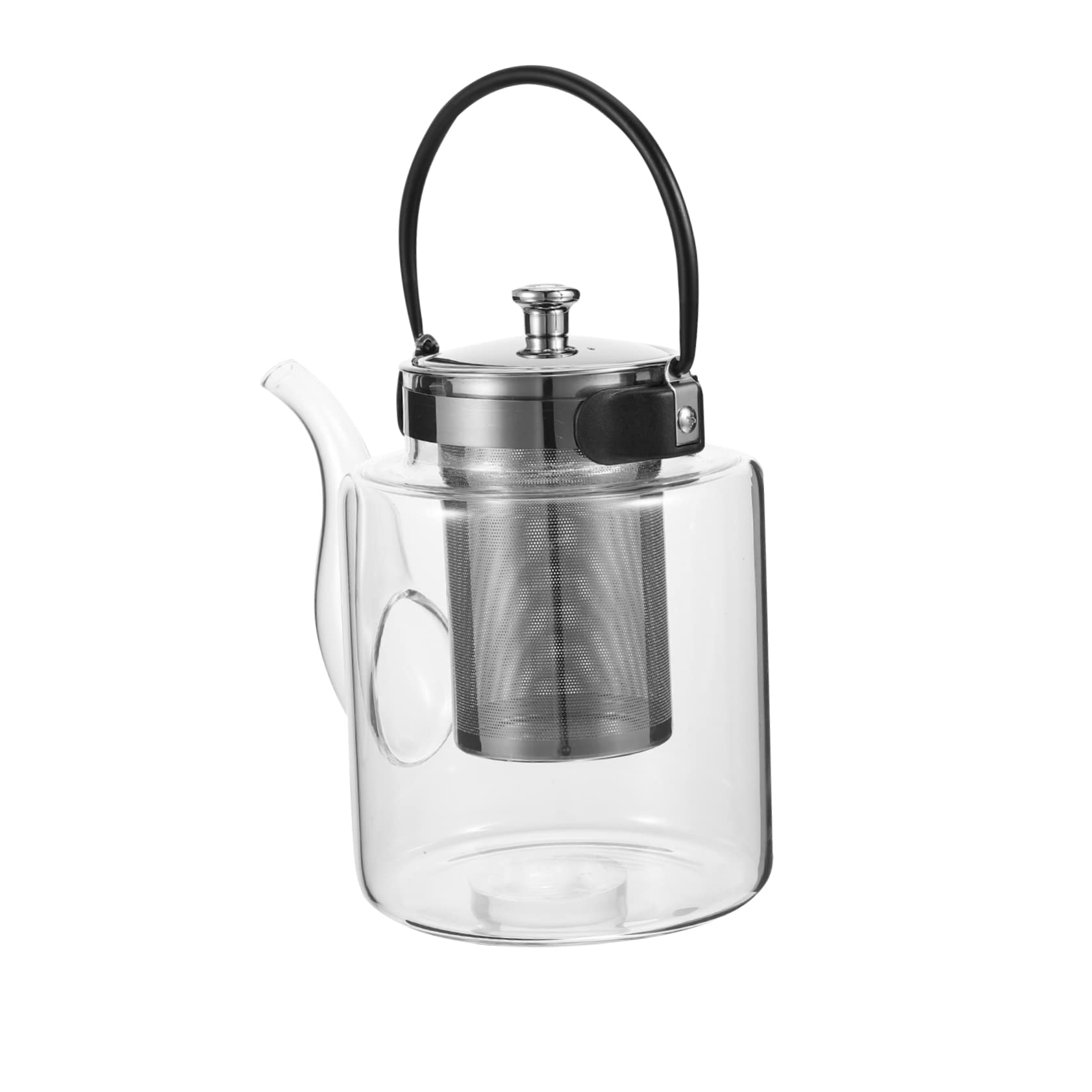 Alipis Tetera de Vidrio Transparente Resistente al Calor Tetera de Gran Capacidad Hogar de Vidrio Accesorio de Té para Infusiones la Cocina