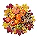 AKOFIC 128 Pezzi Set di Decorazioni Autunnali del Ringraziamento, Mini Zucca Autunnale Artificiale Foglie d'Acero Ghiande Pigne per Halloween Decorazione della Tavola di Autunno Natale