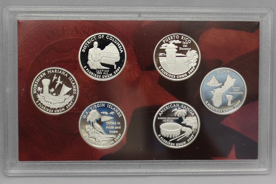 2009 Proof Territories Quarter Set Gem 90% Silver