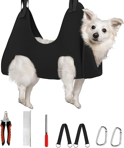 Supet Arnés de hamaca de aseo para perros y gatos, relajación para mascotas, hamaca de sujeción para perros y animales pequeños, arnés para aseo de