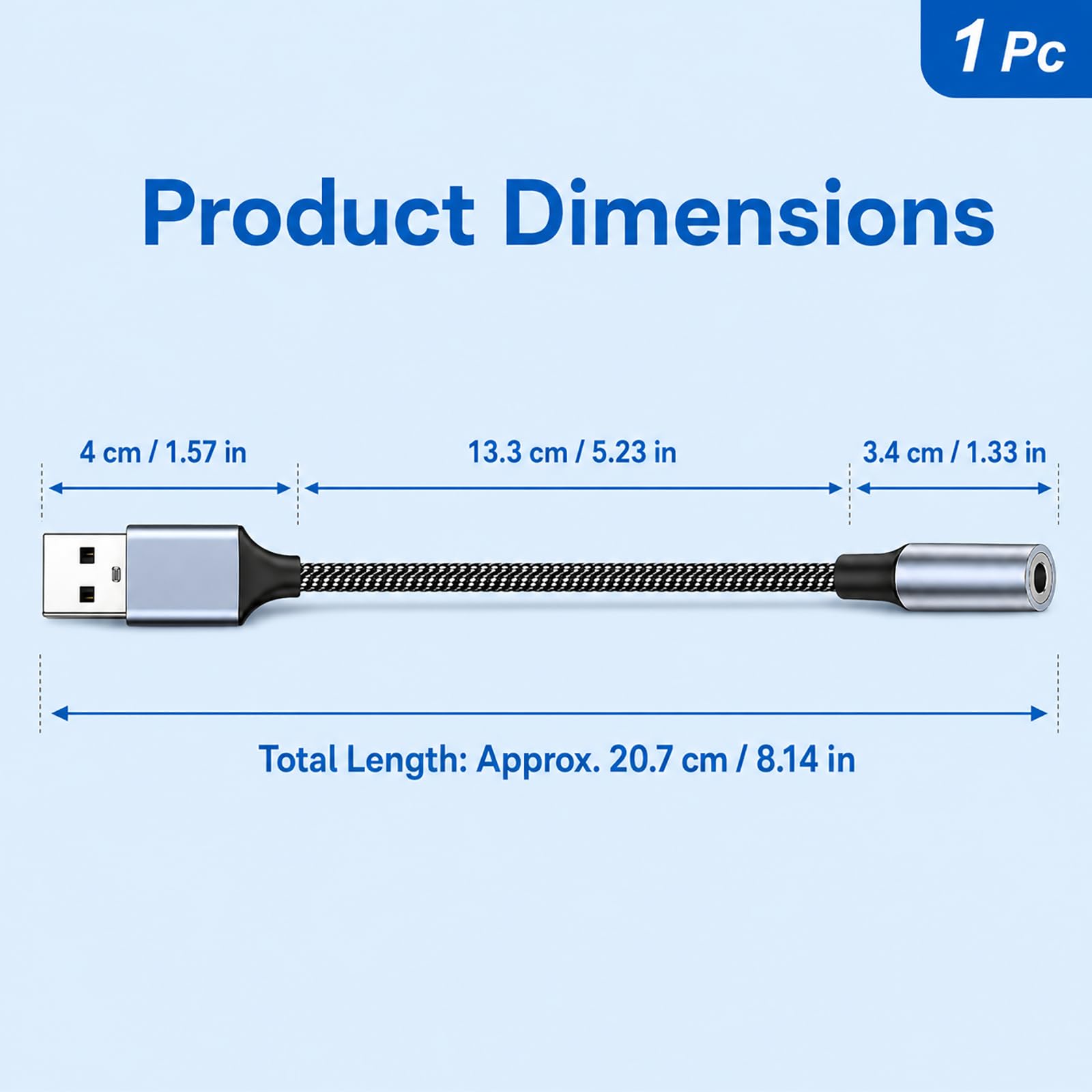 USB auf 3,5 mm Klinke Adapter, Externe USB Soundkarte Mikrofon Audioausgang USB A auf AUX TRRS Konverter Kopfhörer Headset Lautsprecher kompatibel PC Laptop Desktop PS4 PS5 Linux Mac OS Chromebook