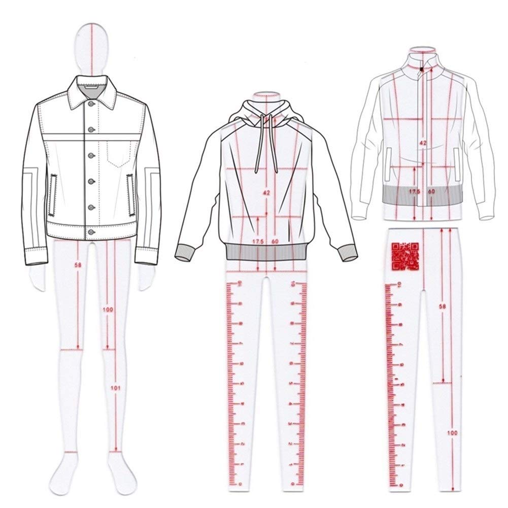 Medición de Ropa Humanoide Femenino Conjunto de Reglas de Plantilla de Curva Francesa Herramientas de Costura Artesanales de Medición de Ropa Regla de Plantilla Transparente de Moda reglas de costura